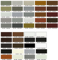 RAL Exterior Powder Coat Color Chart